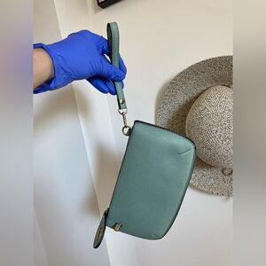 Joy Mini Green Leather Wristlet Crossbody Bag - Women